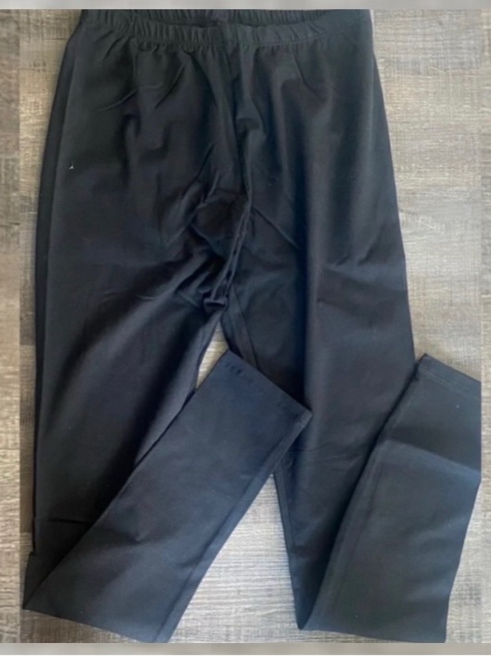 New Little Girls Size 8 Soft Black Fabkids Jersey Knit Leggings